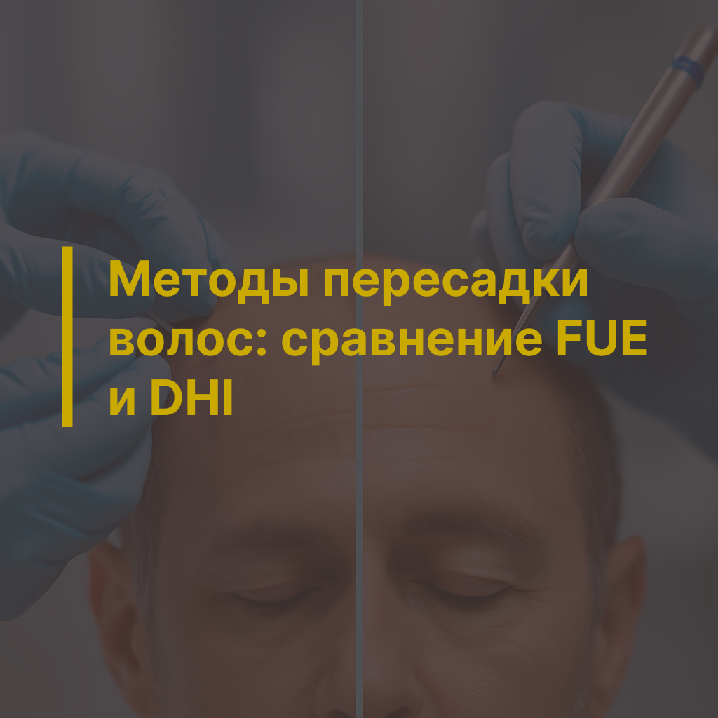 Методы пересадки волос: сравнение FUE и DHI – что выбрать?
