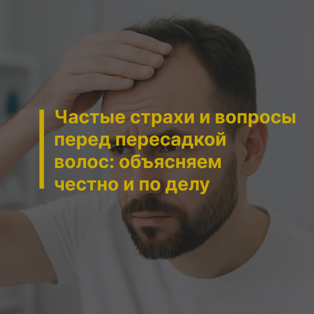 Частые страхи и вопросы перед пересадкой волос: объясняем честно и по делу