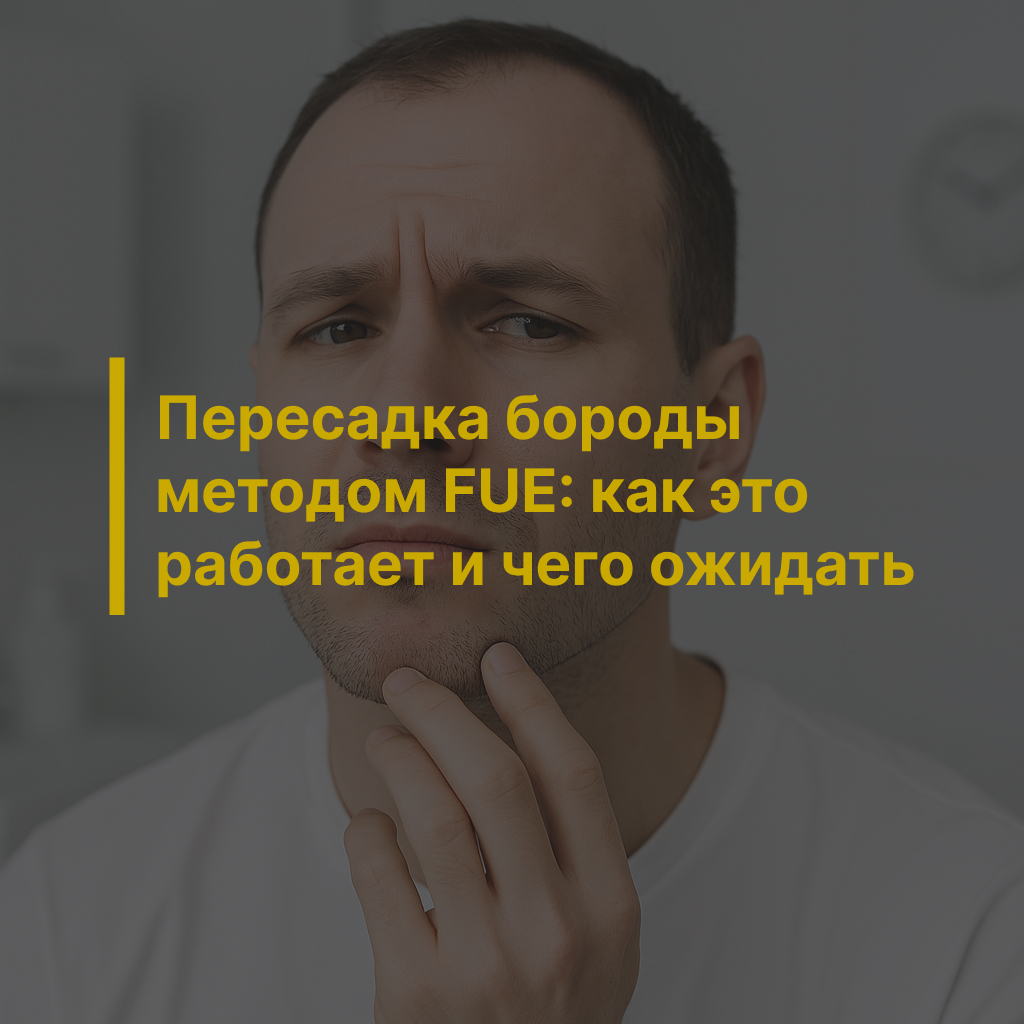 Пересадка бороды методом FUE: как это работает и чего ожидать