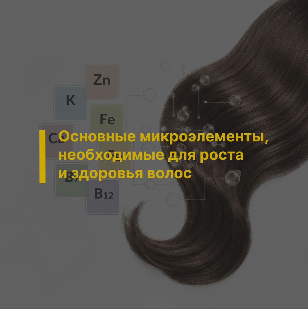Основные микроэлементы, необходимые для роста и здоровья волос